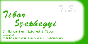 tibor szephegyi business card